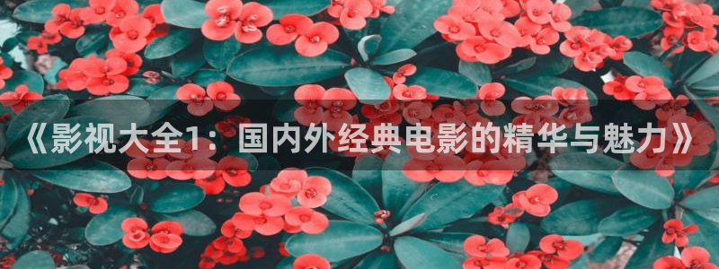 ▇蓝莓视频▇在线观看下载：《影视大全1：国内外经典电影的精华与魅力》